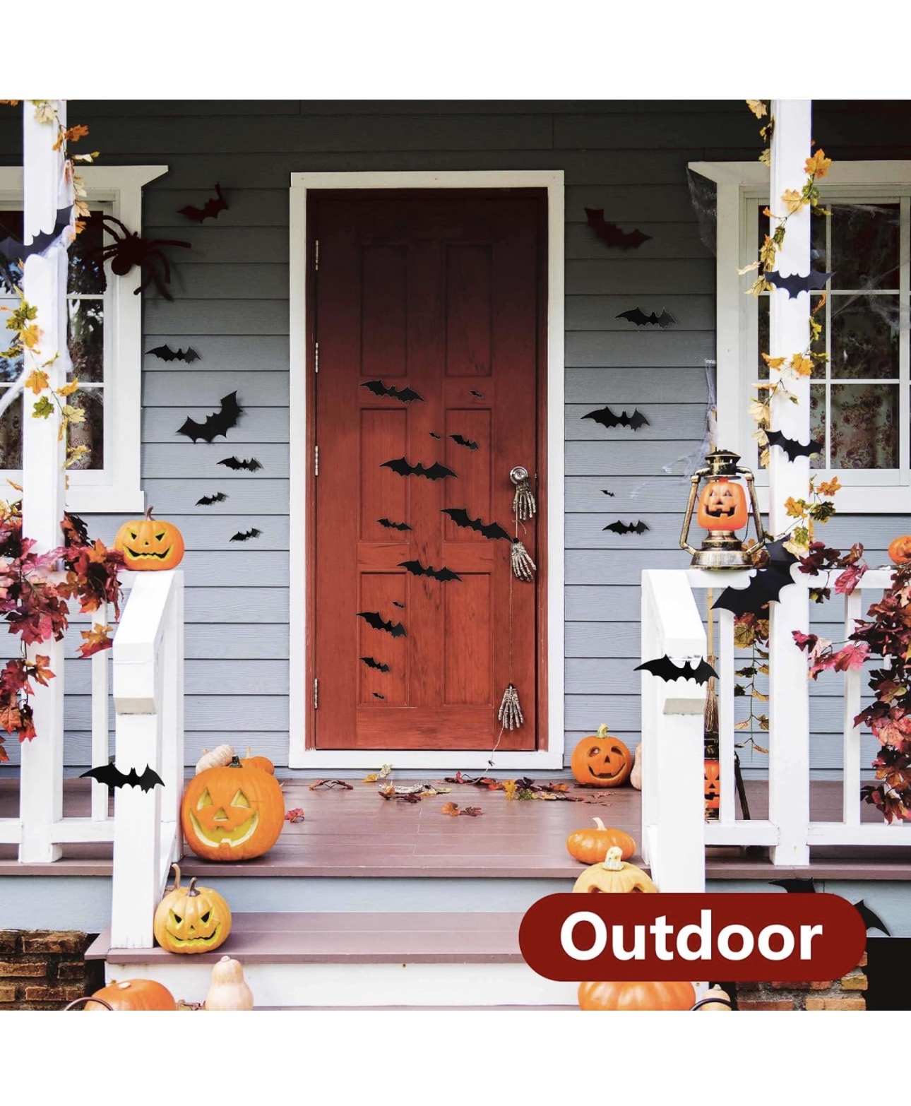 24PCSww Halloween Decoration 3D Bats Stickers image indicator(3)