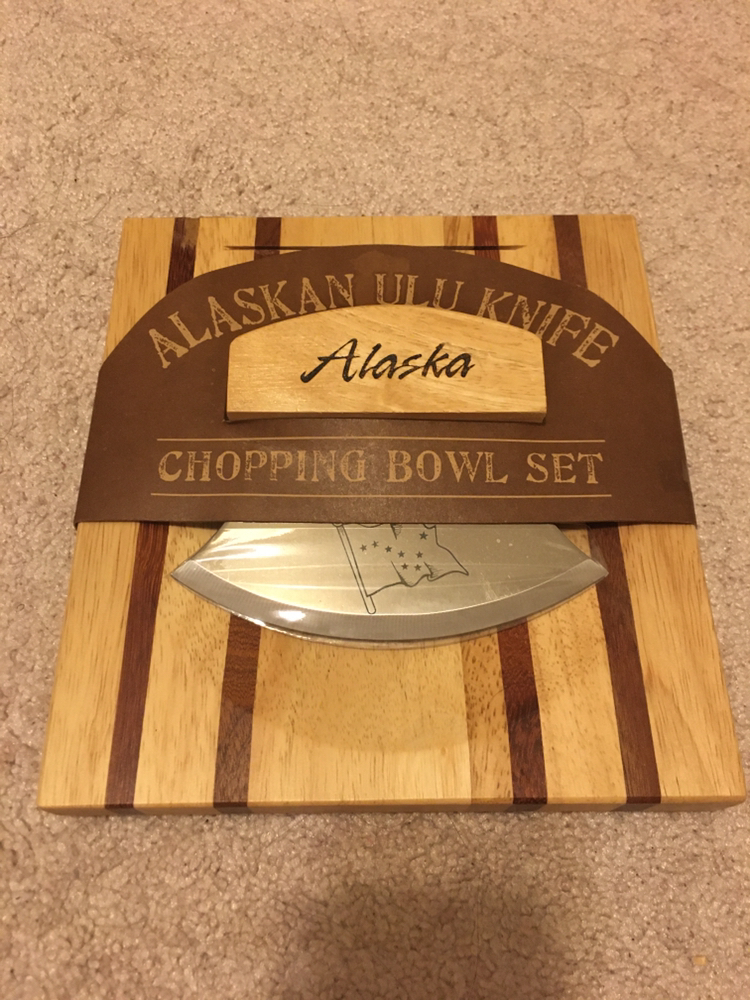 Alaskan Ulu Knife Chopping Bowl Set