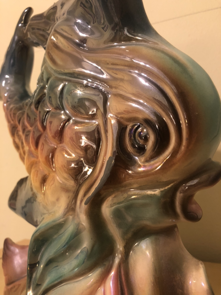 Vintage Iridescent Rainbow Fish Sculpture - photo 3
