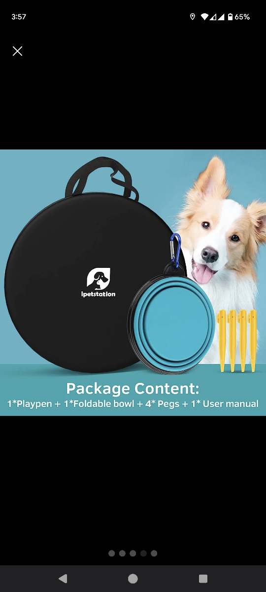 Pet Playpen in Cyan, 44"/110cm image indicator(6)