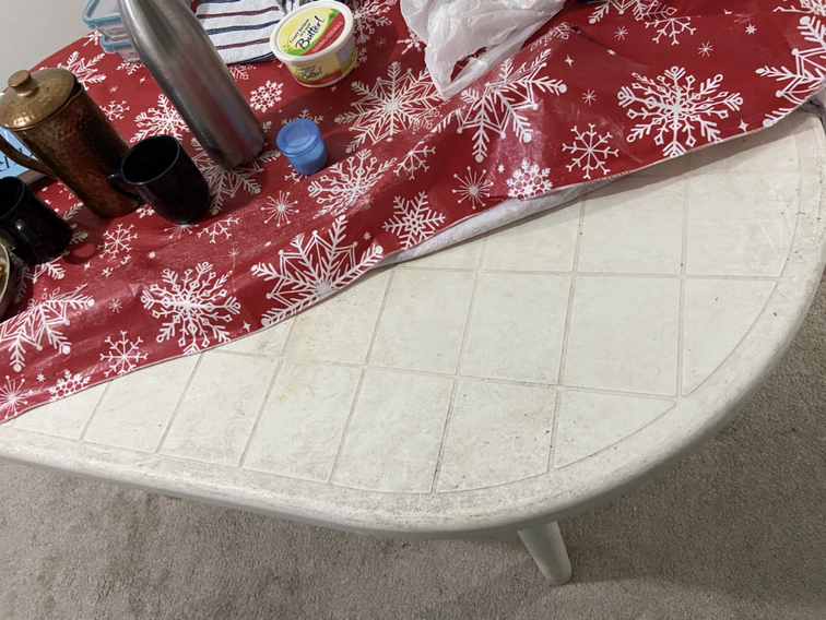 Plastic dining table with 4 chairs thumbnail