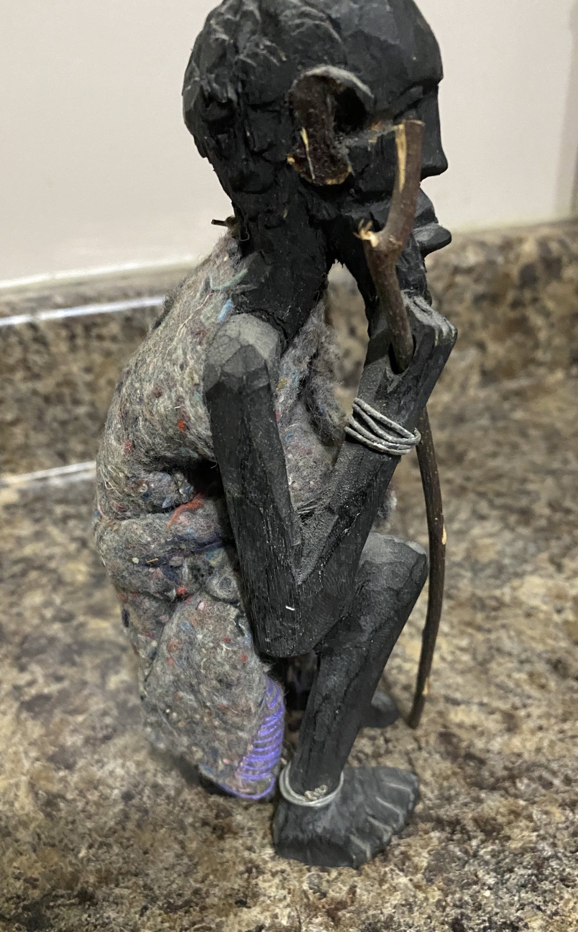 Hand carved old man statue image indicator(2)