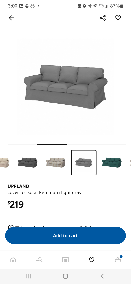 Ikea uppland sofa and ottoman - photo 4