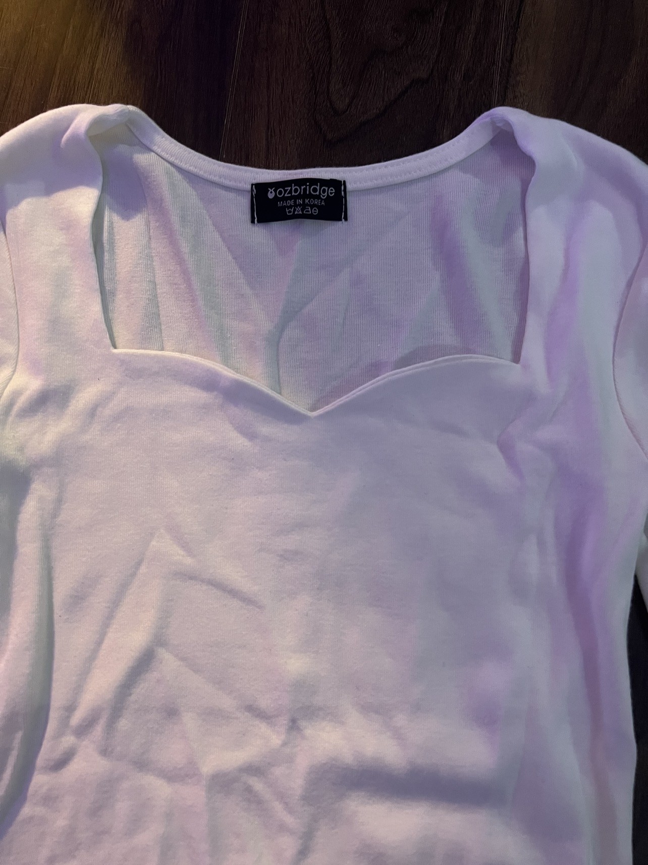 Sweetheart neckline long sleeve top - photo 2
