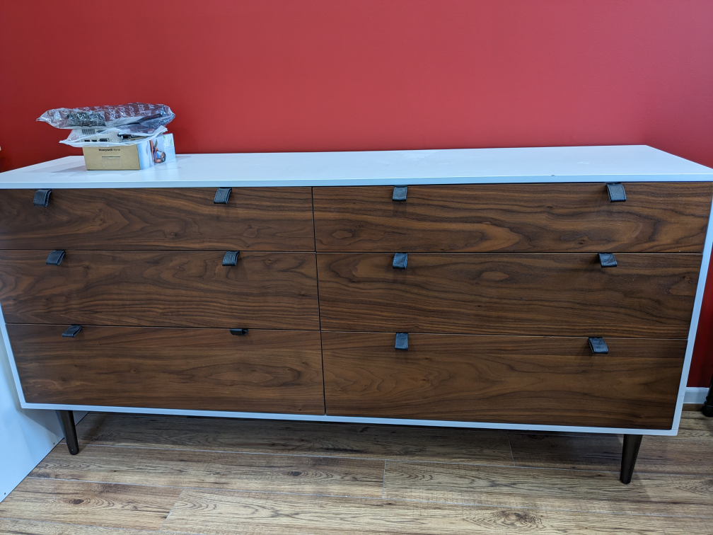 Article Envelo white/walnut dresser thumbnail