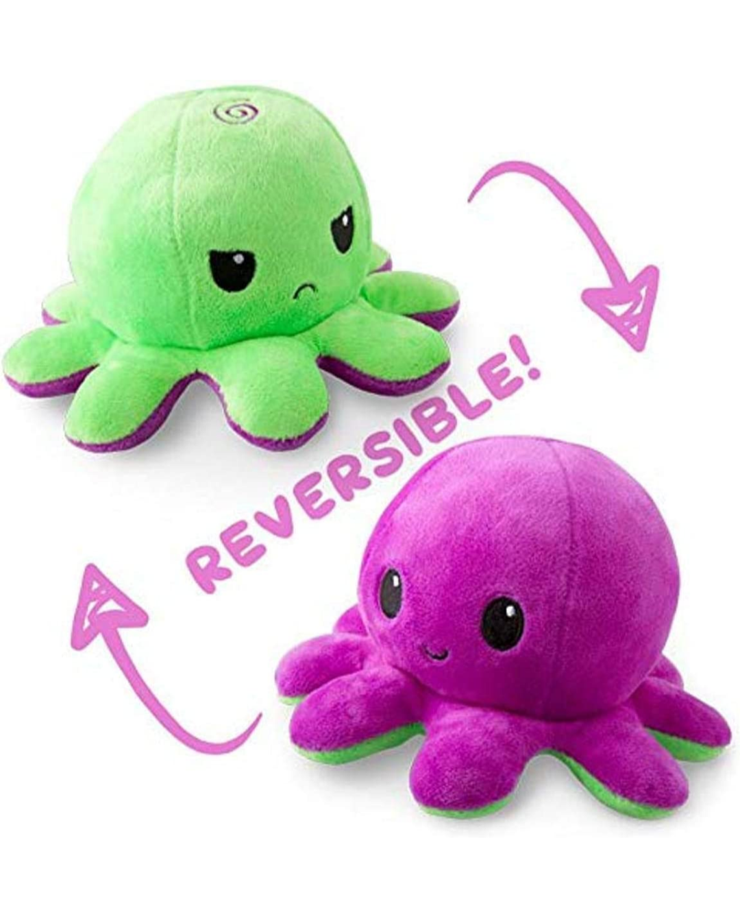 reversible octopus plushies keychain