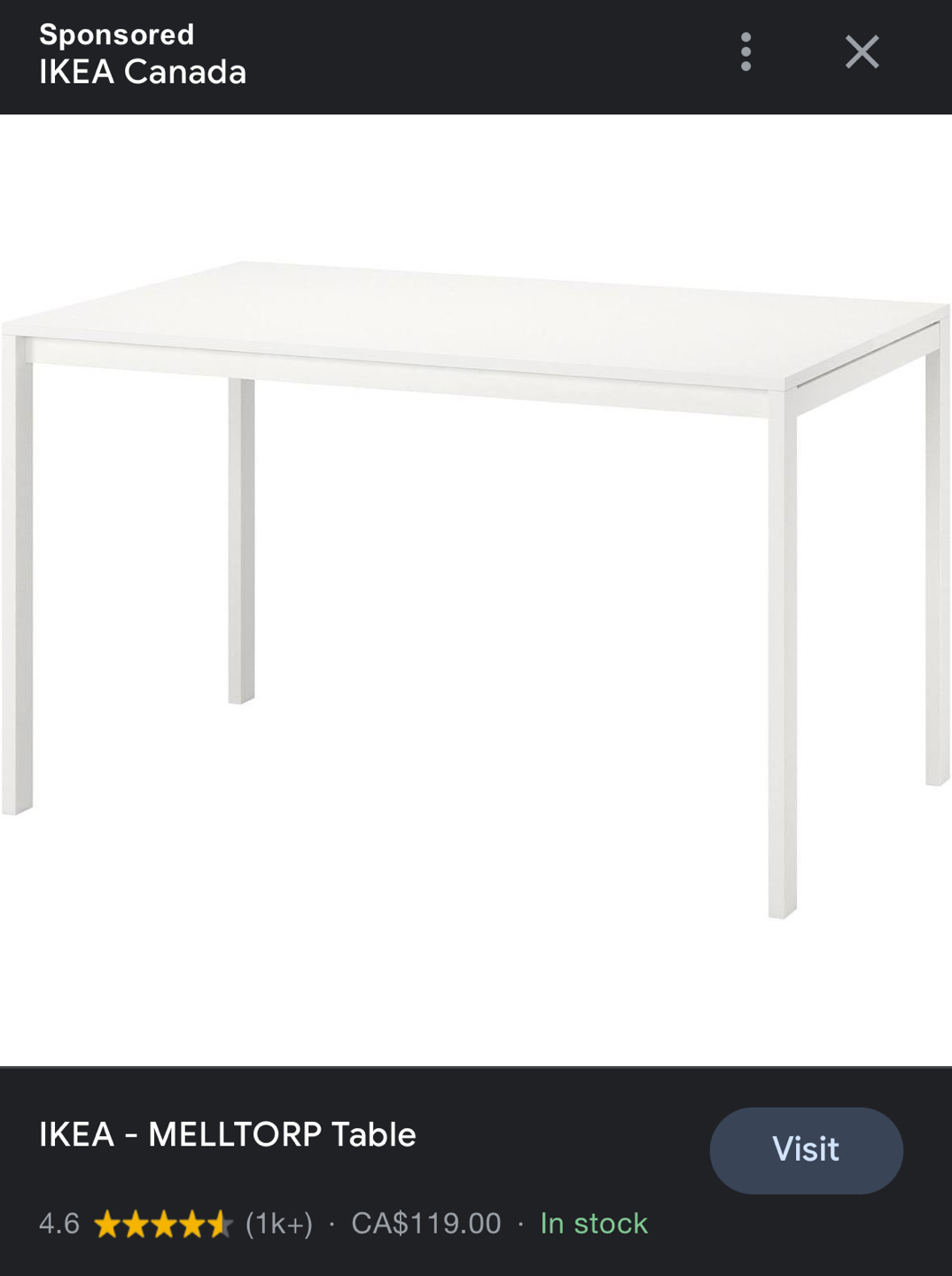 Ikea MELLTORP table desk