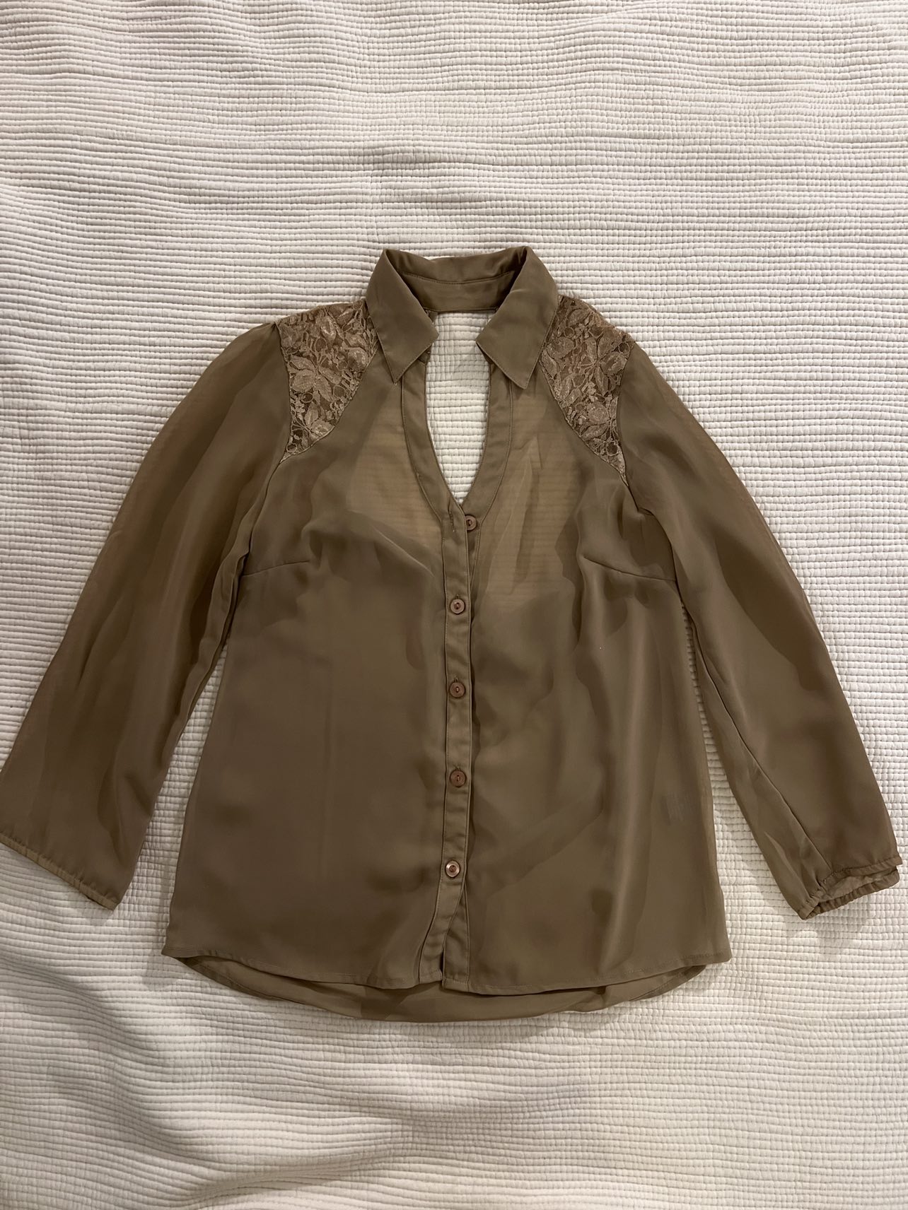 Beige Backless Blouse