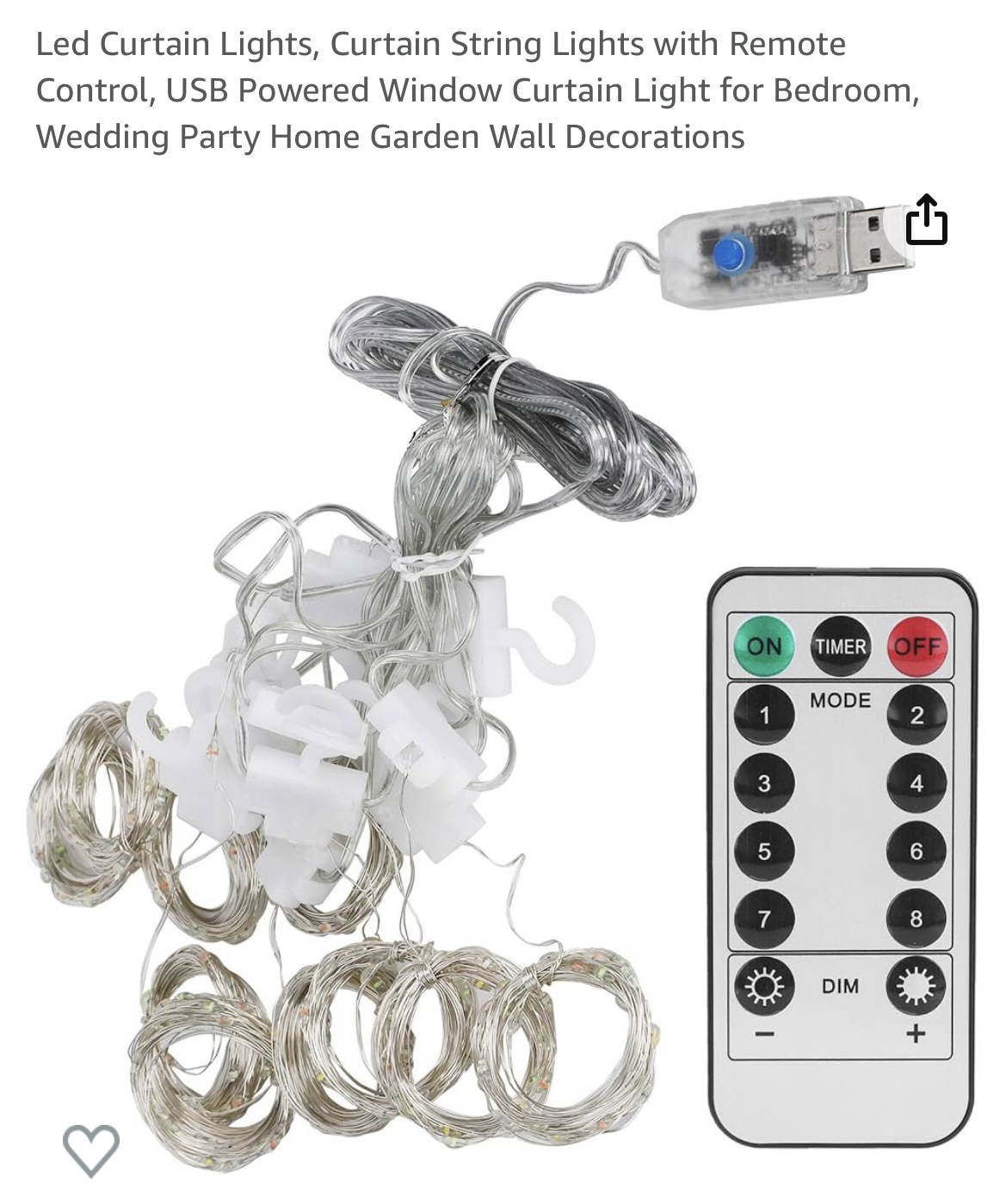 Curtain String Lights. 2 items image indicator(3)