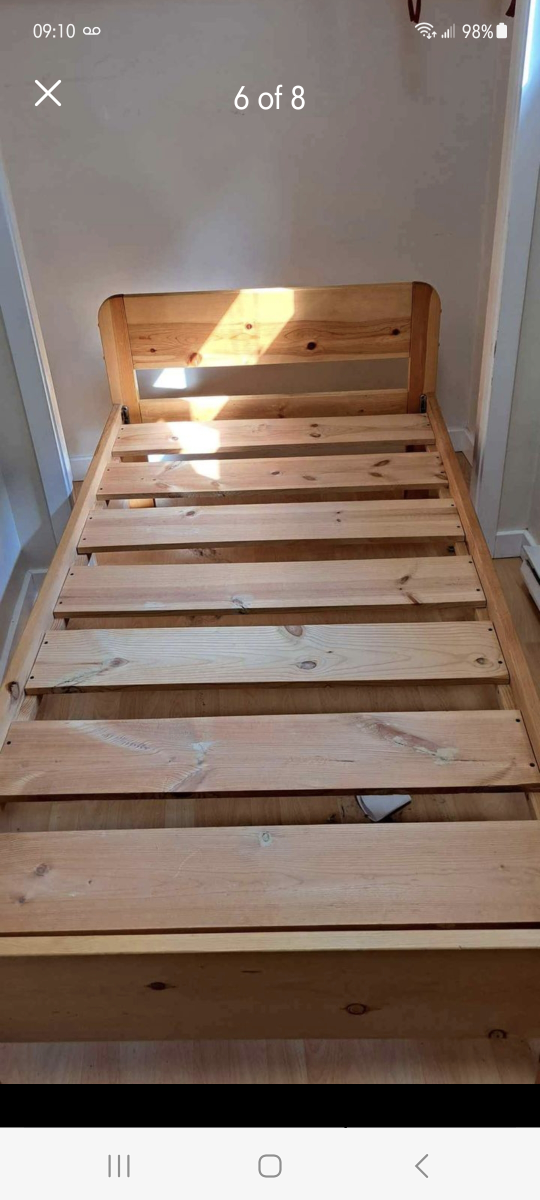 Twin bed (frame an matress) - photo 2