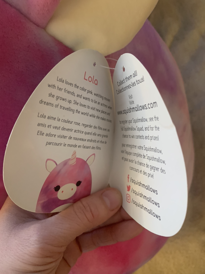 Rare Lola the unicorn Squishmallow 24” image indicator(5)