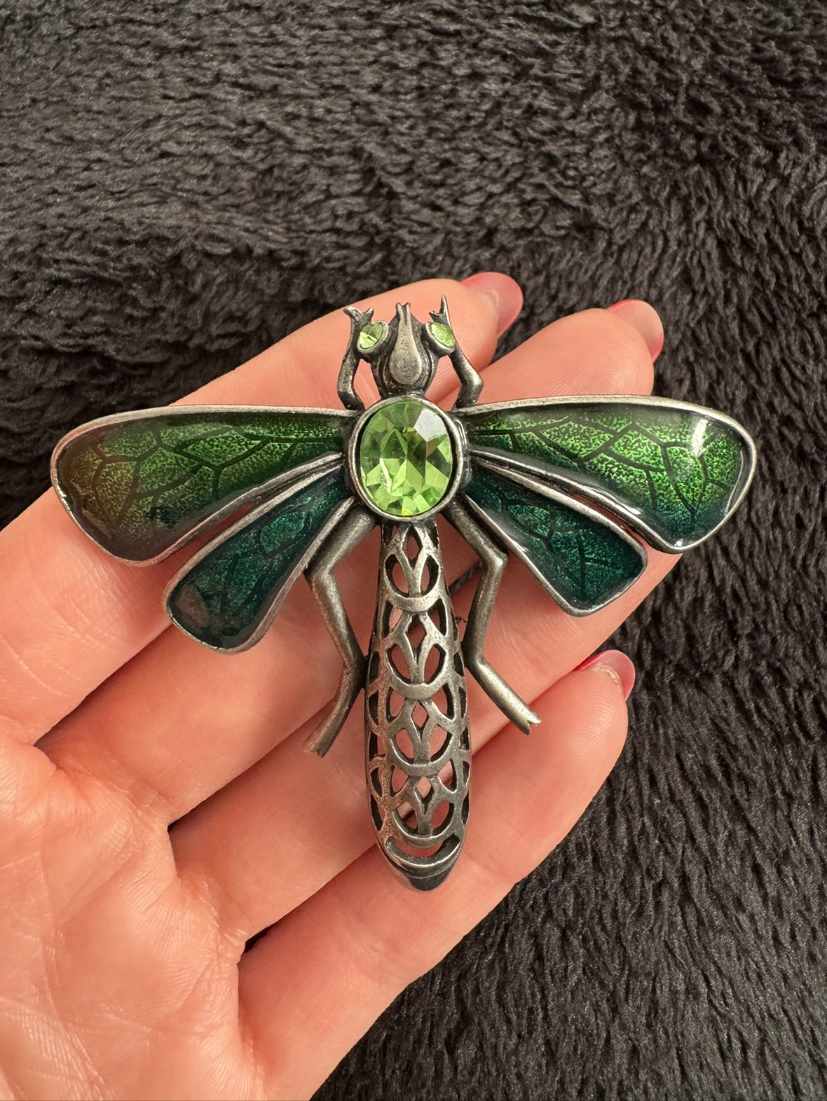 Dragonfly vintage brooch