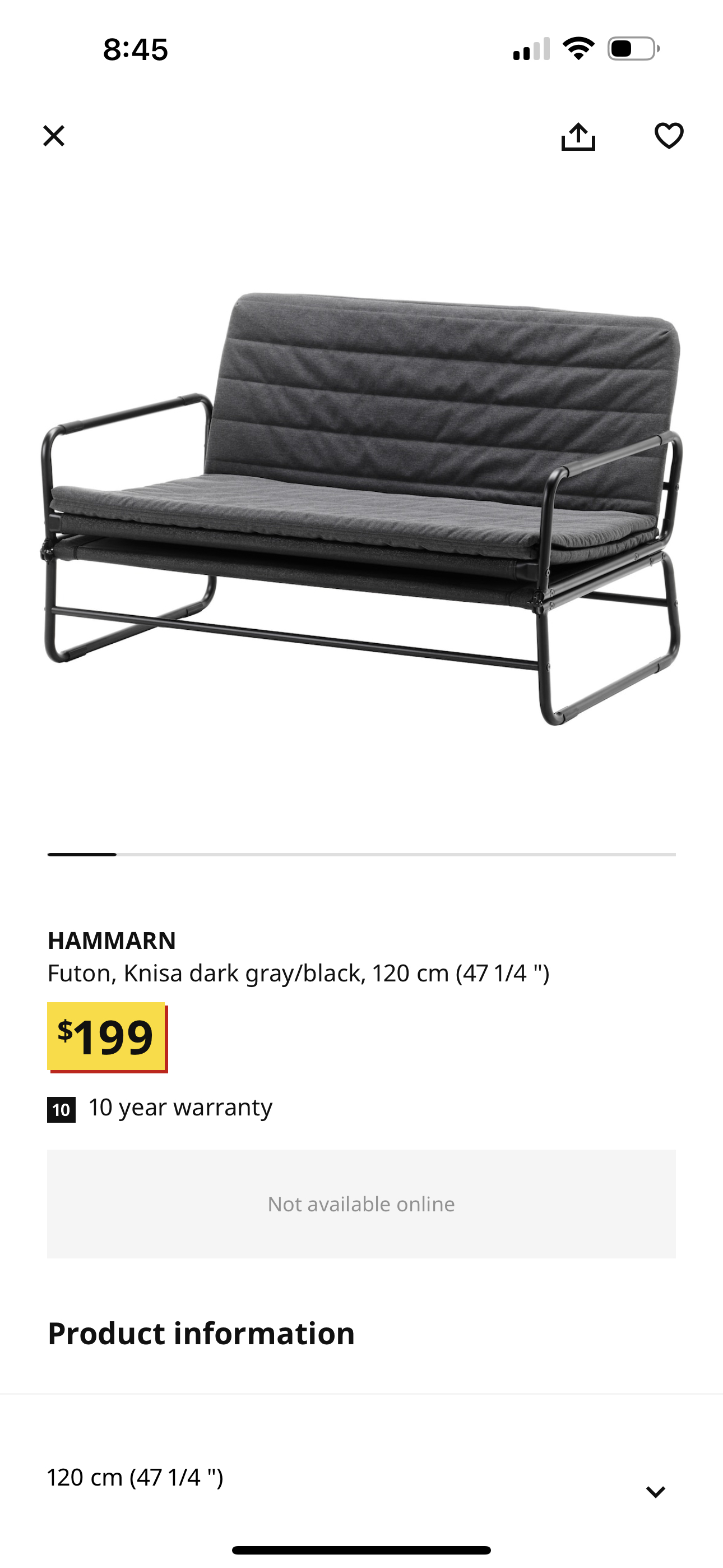 Sofa bed and table and chairs set