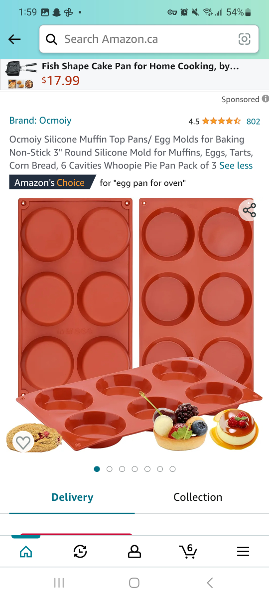 brand new set of 3 silicone baking tins thumbnail