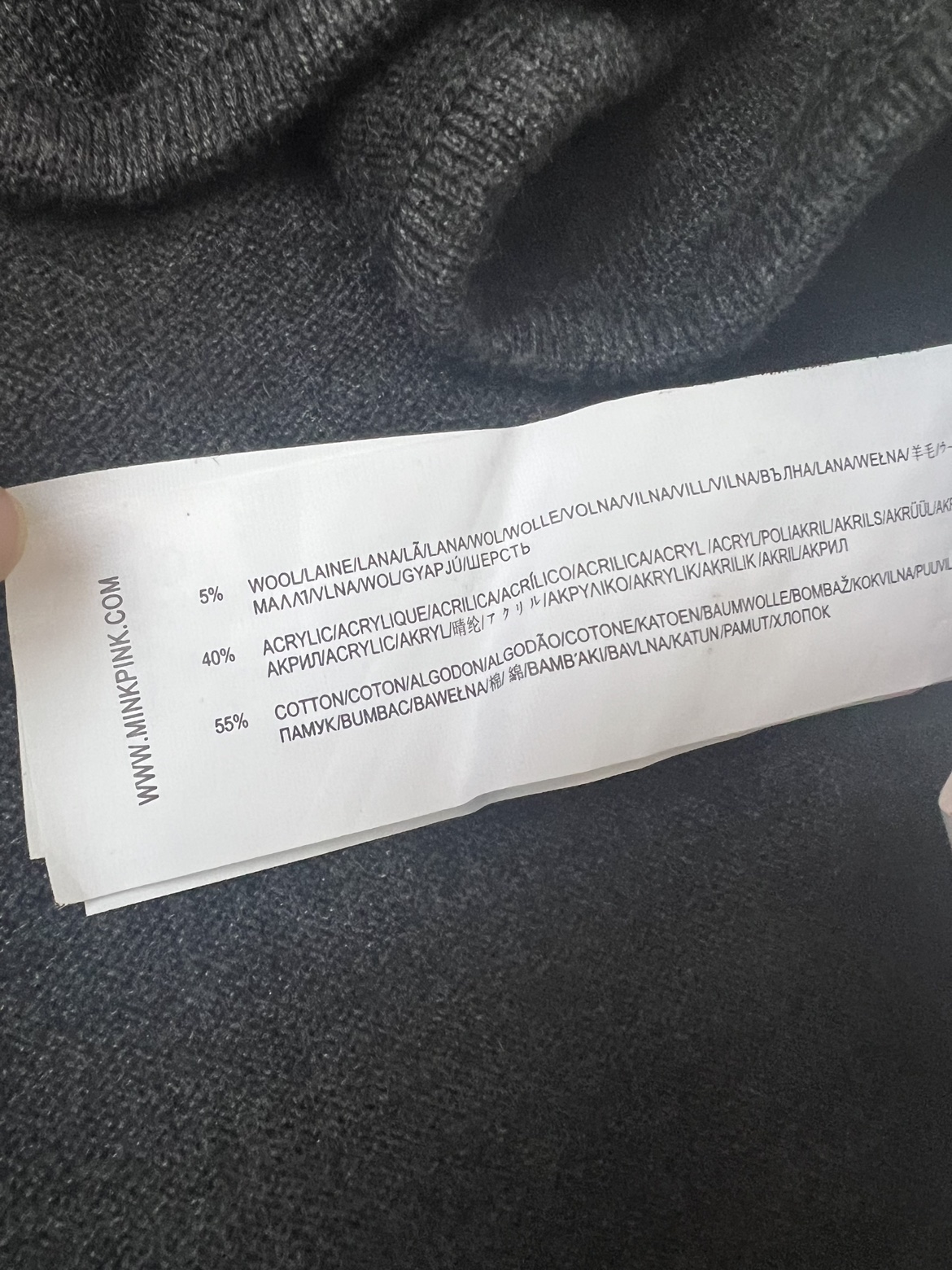 MINKPINK open front long grey wool cardigan retail$150+ image indicator(5)