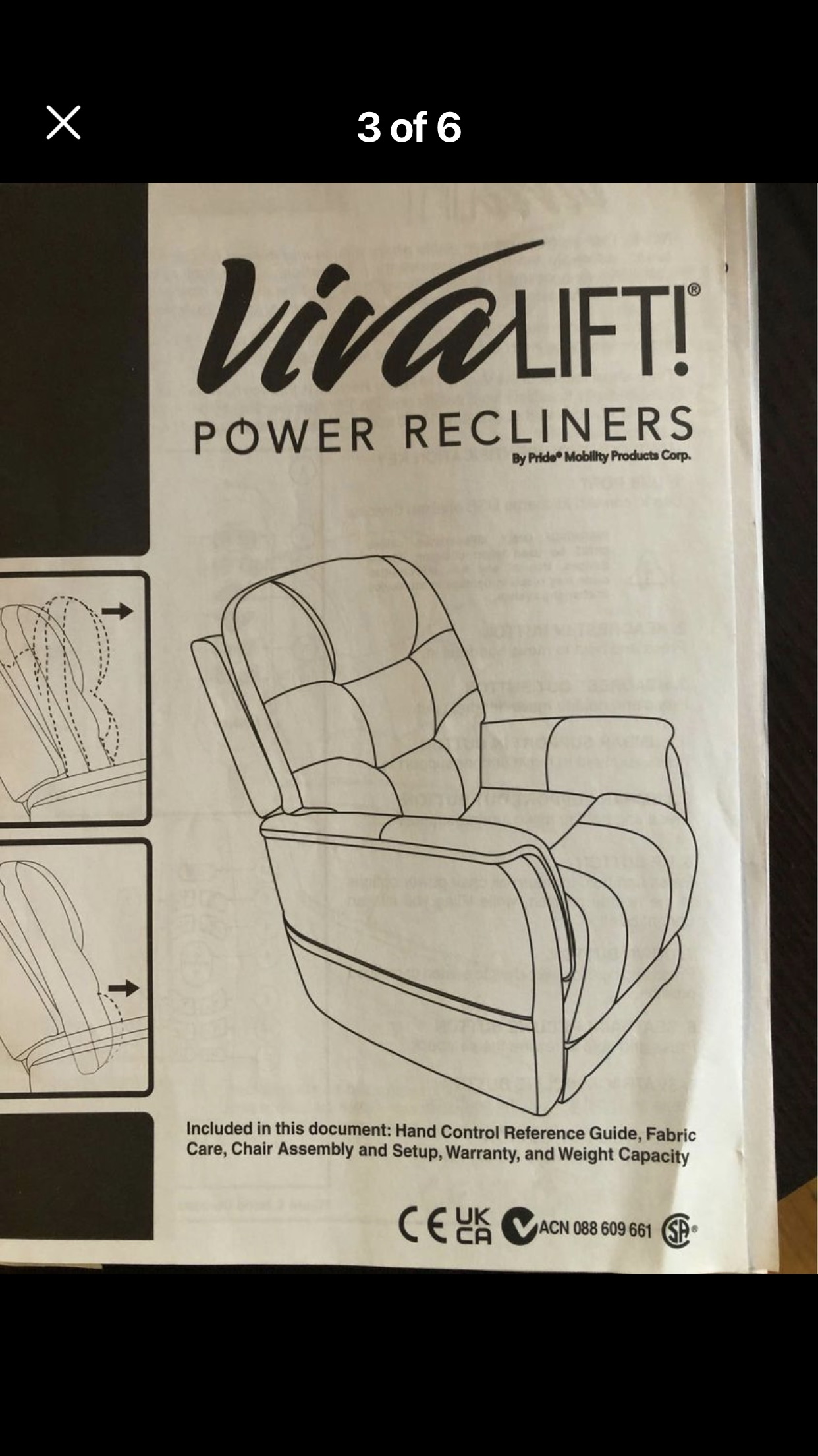 Viva lift/Recline Power Chair