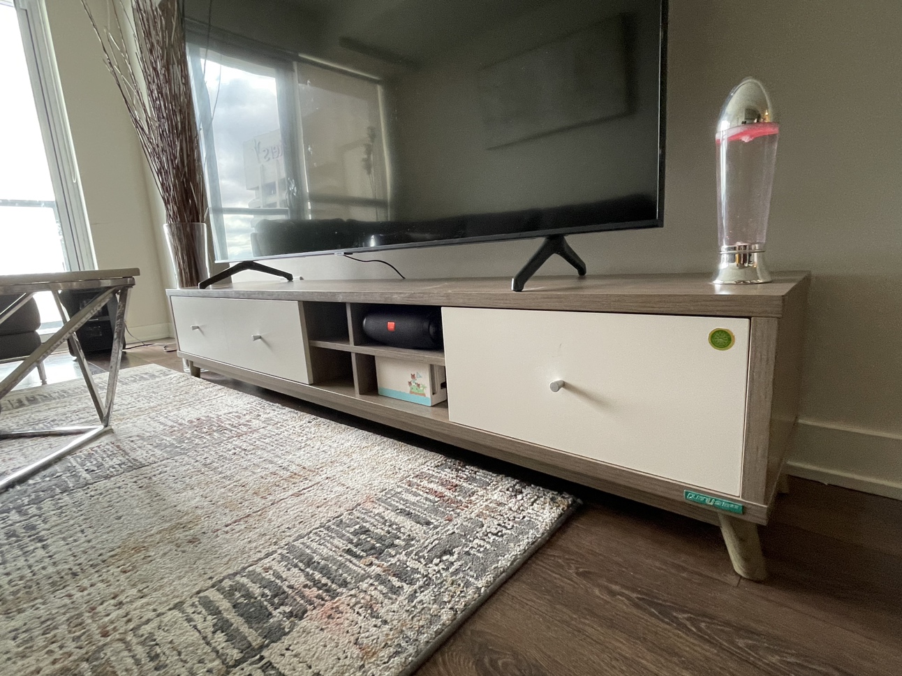 New TV Stand with Unique Color fits upto 75” TV