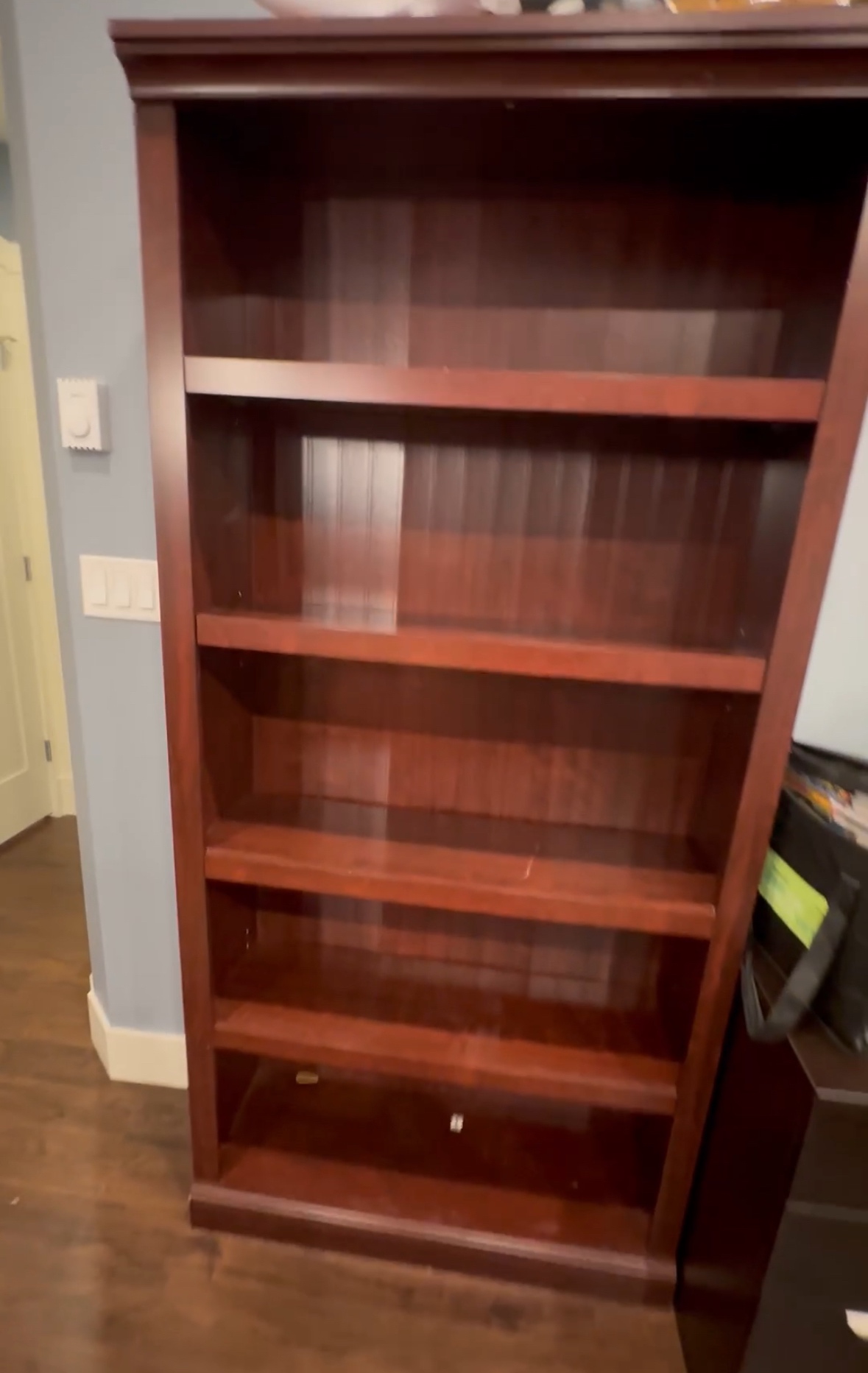Cherry color bookshelves
