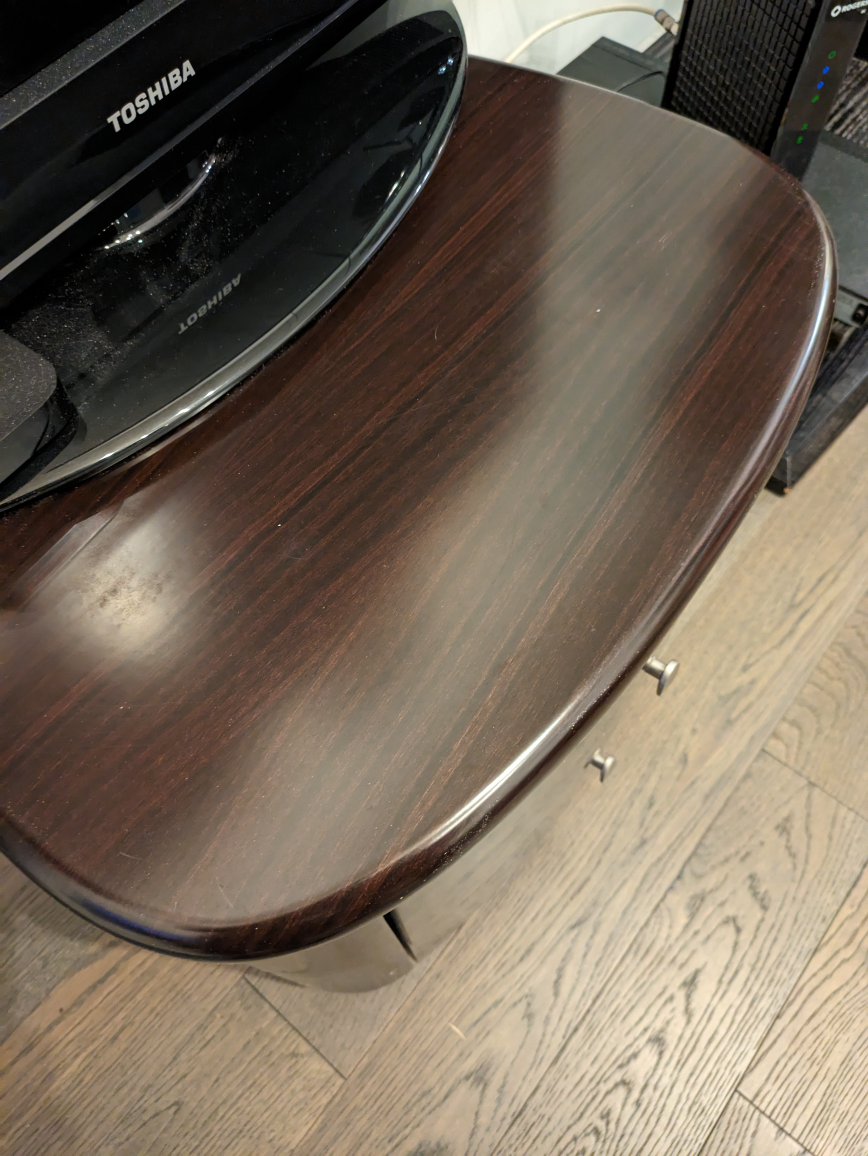 Brown bedside table with 2 drawers - photo 4