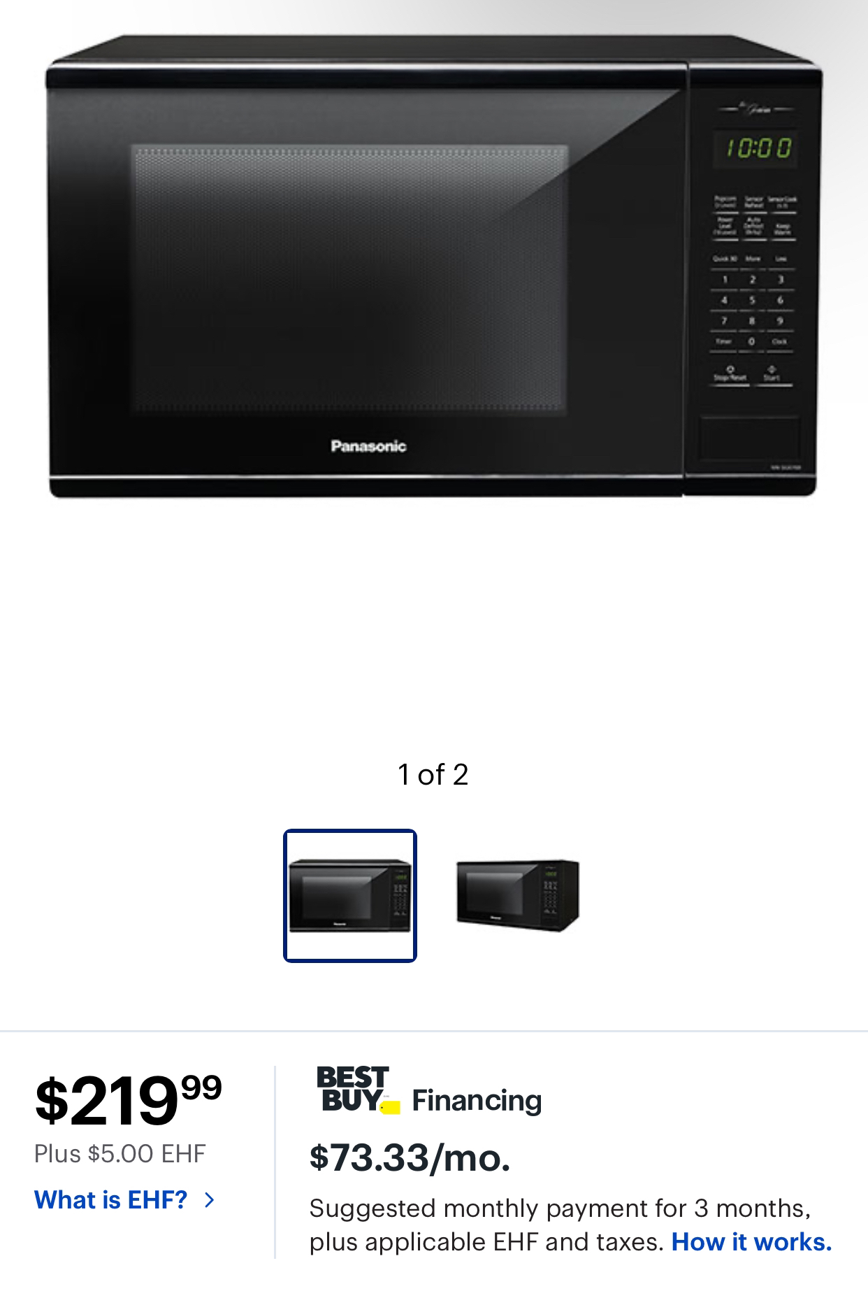 Panasonic Genius 1.3 Cu. Ft. Microwave