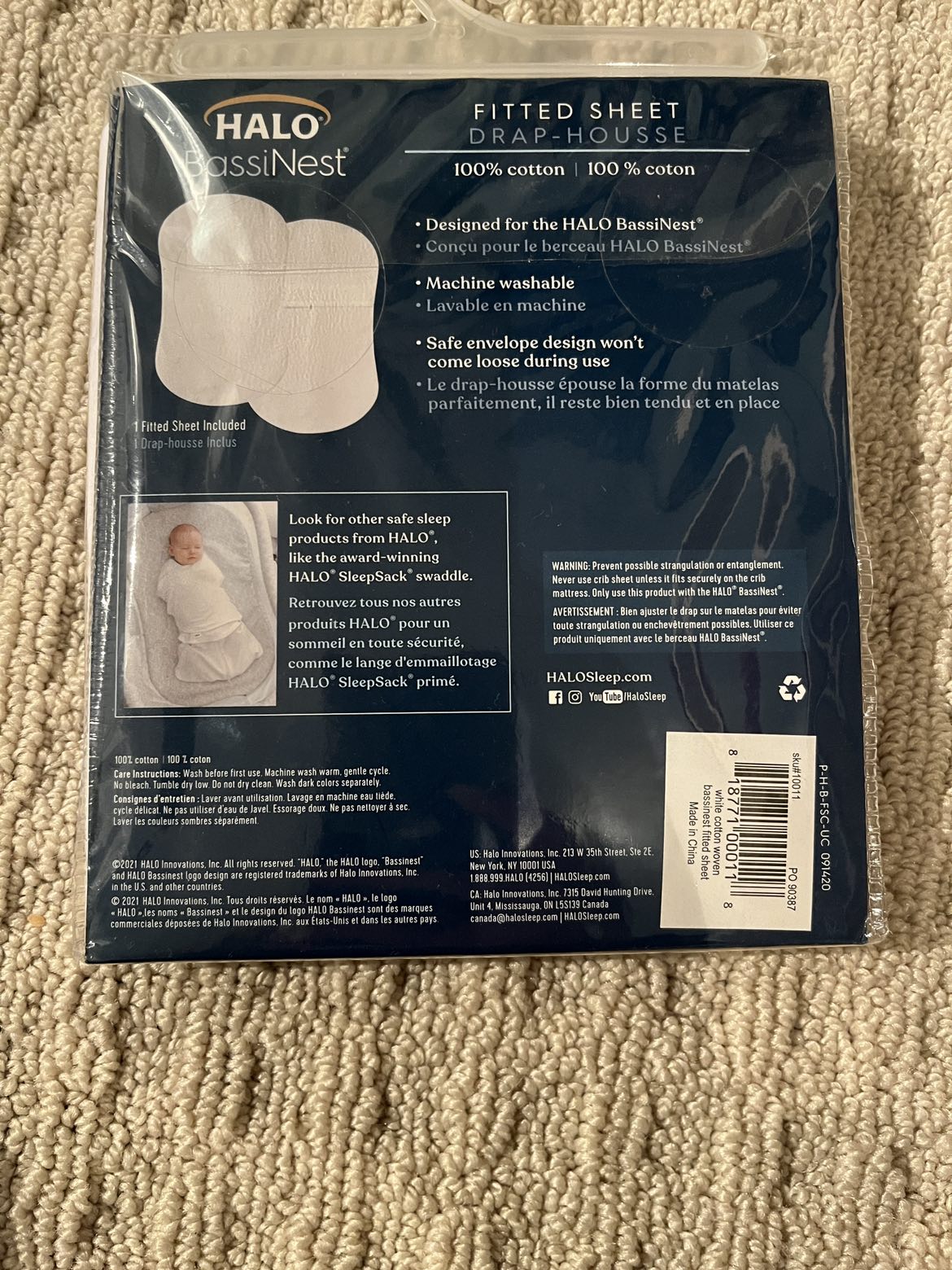 Halo bassinet fitted sheet - photo 2