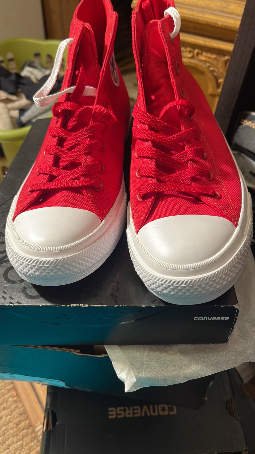 Authentic red converse size 10 men's/12 woman