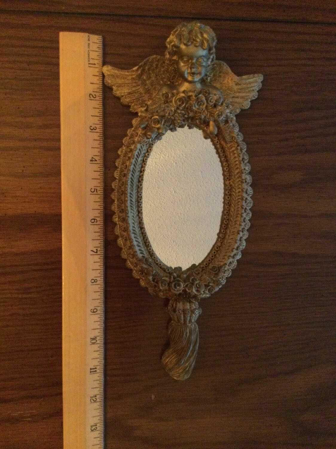 ♦️SOLD♦️Gold Cherub/Angel mirror - photo 4