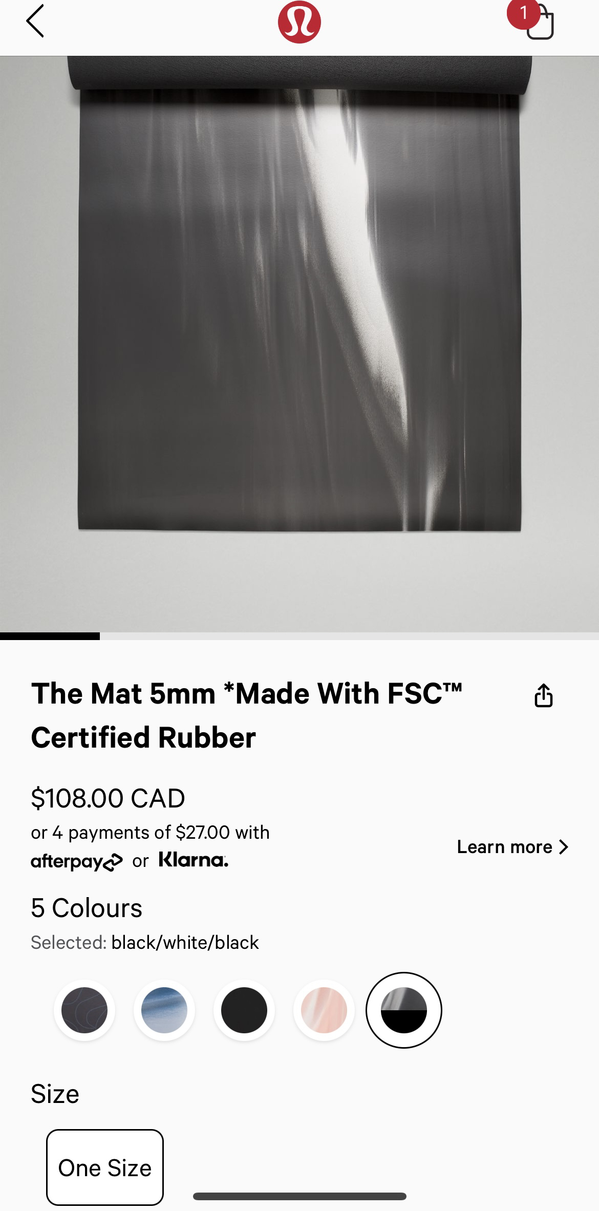 Lululemon yoga mat thumbnail