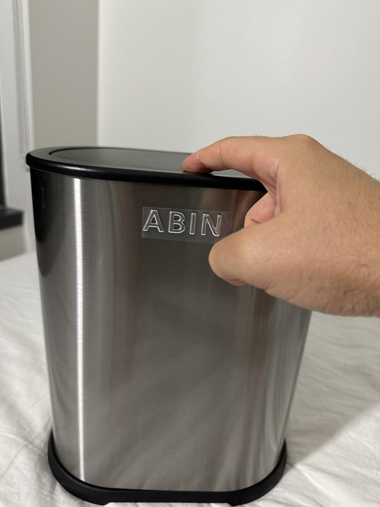 Brand new Press Top Bathroom Trash Bin 2.1 Galoon - photo 2