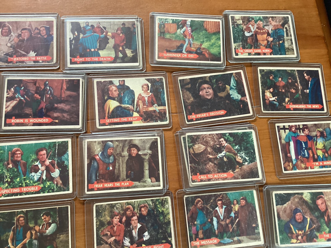 Lots o’ 1957 TOPPS ROBIN HOOD trading cards ! image indicator(5)