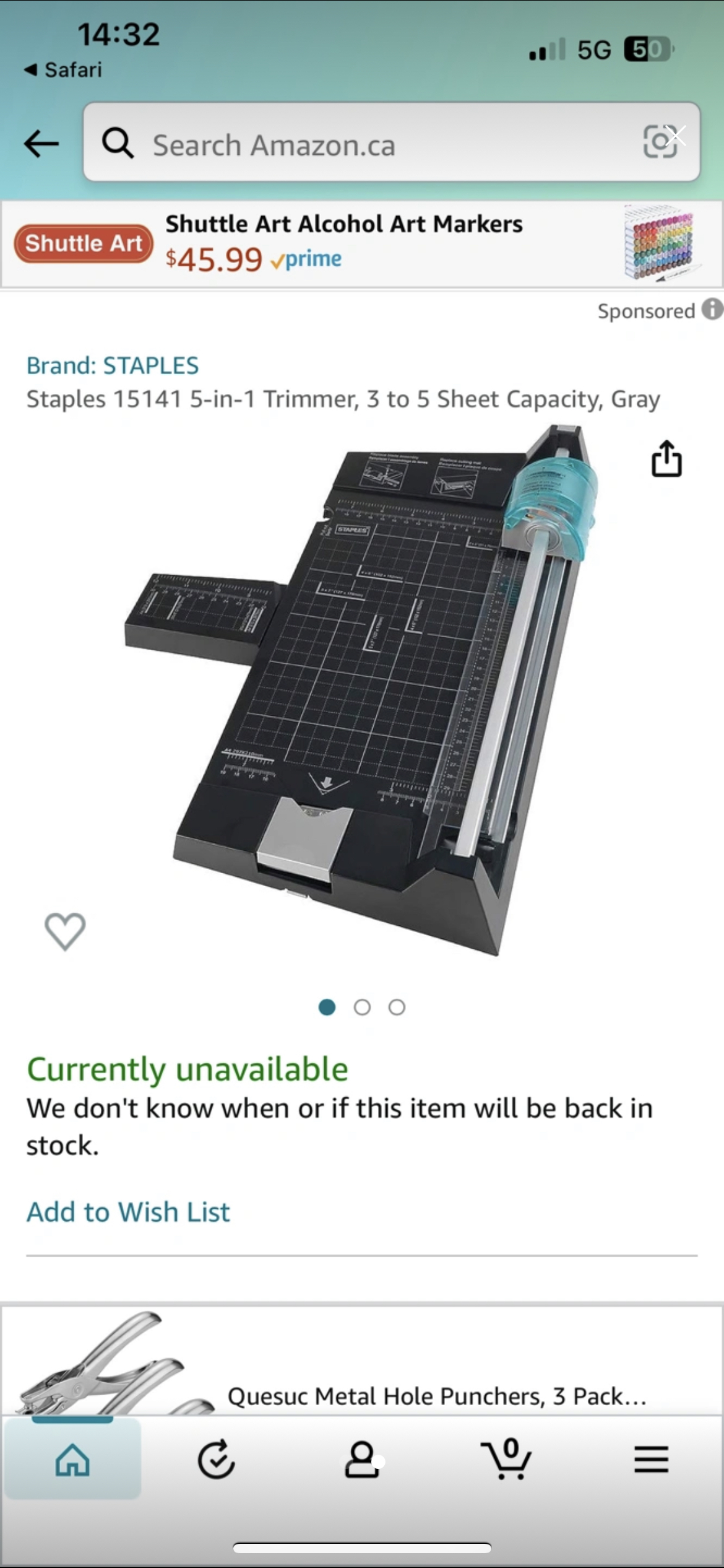 Staples brand new in box 5-in-1 paper trimmer image indicator(2)