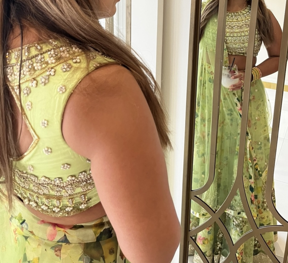 Lehenga (indian outfit) - light green.Size 8-10 image indicator(3)