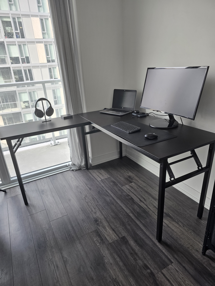 DlandHome L-Shaped Folding Computer Desk