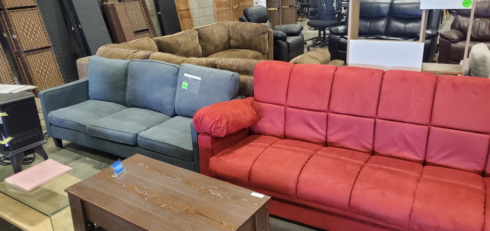 Red Convertible 5 Seater Rare Sectional Bed Sofa - photo 3