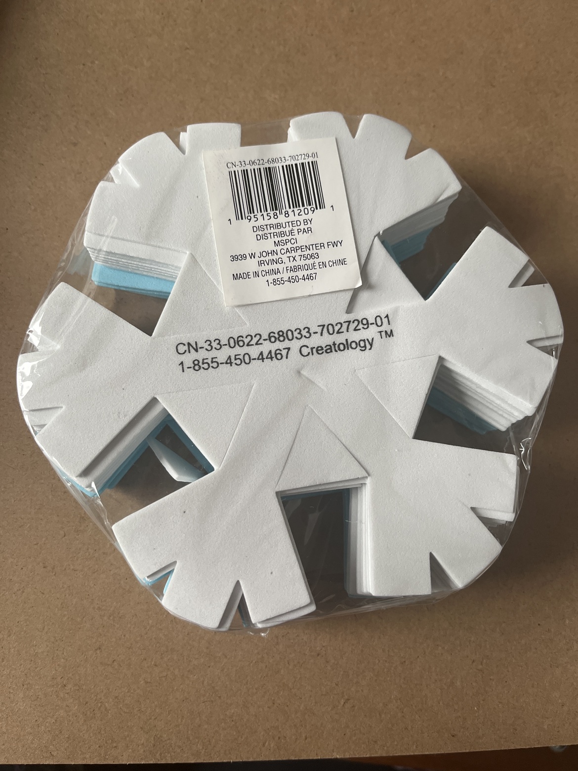 Snowflake foam shapes image indicator(2)