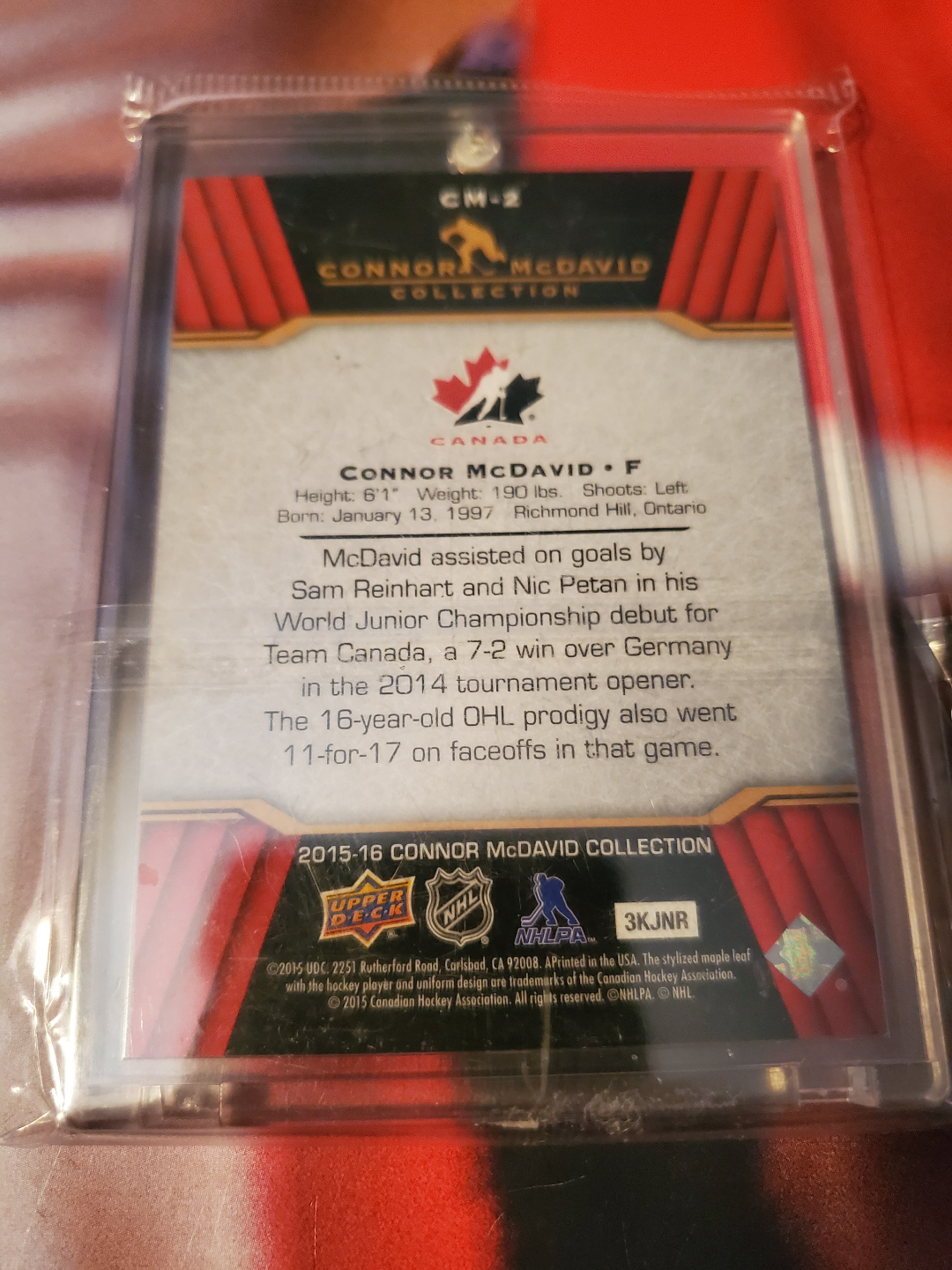 Connor McDavid rookie card Upper Deck image indicator(2)