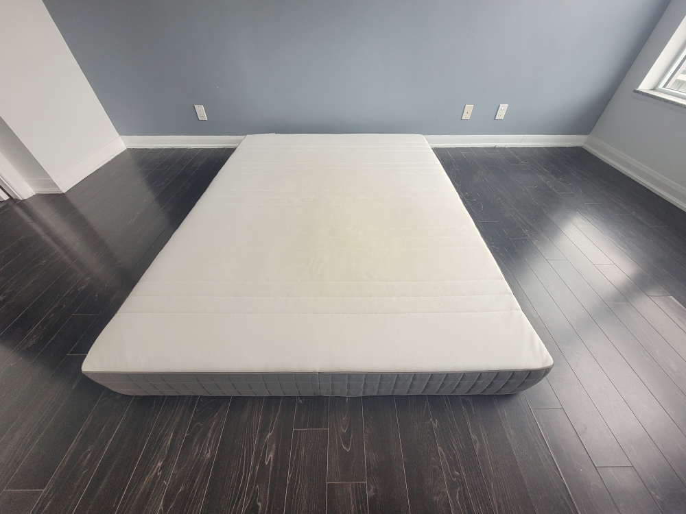 foam mattress medium firm dark gray queen bed - photo 4