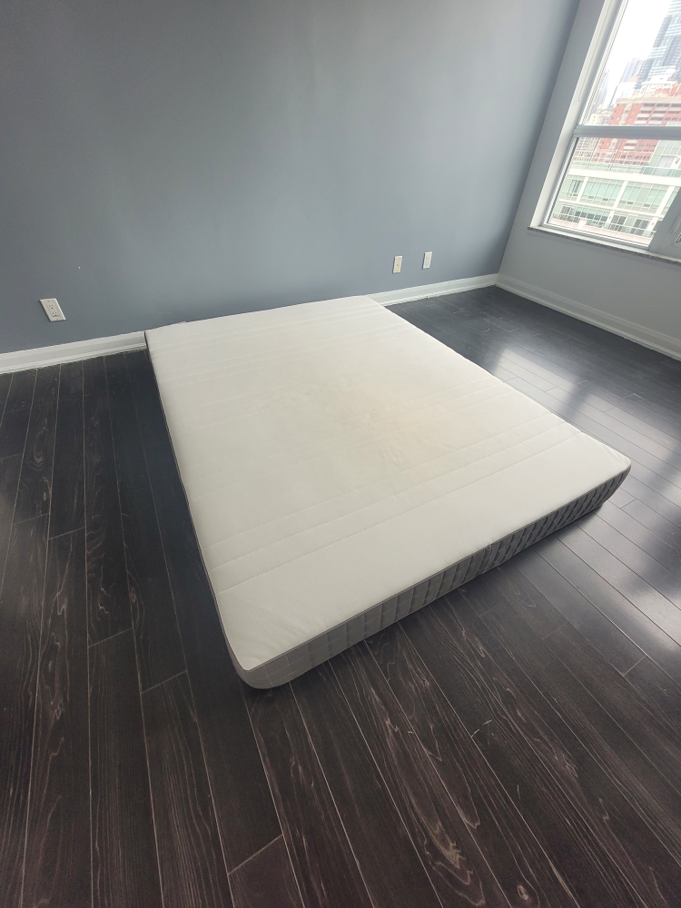 foam mattress medium firm dark gray queen bed - photo 5