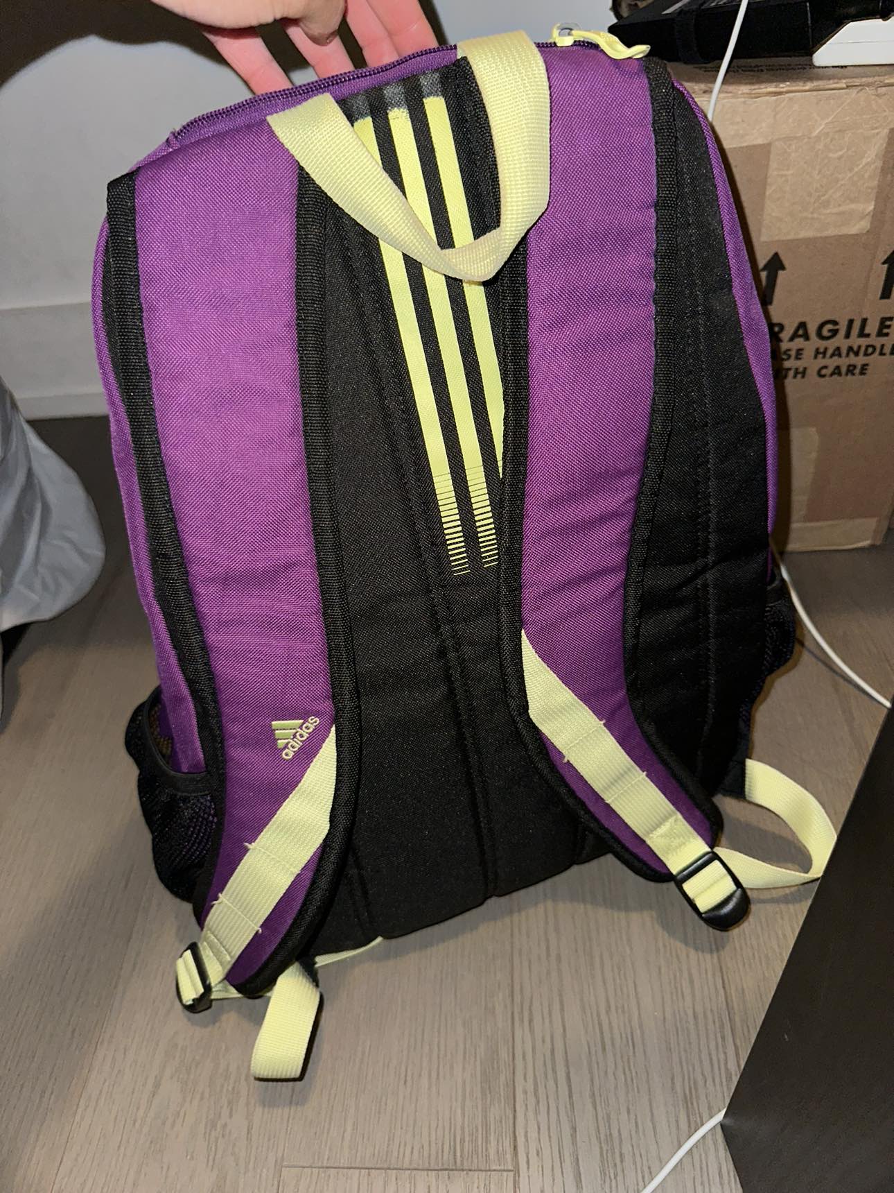 Purple Adidas backpack school bag - photo 2