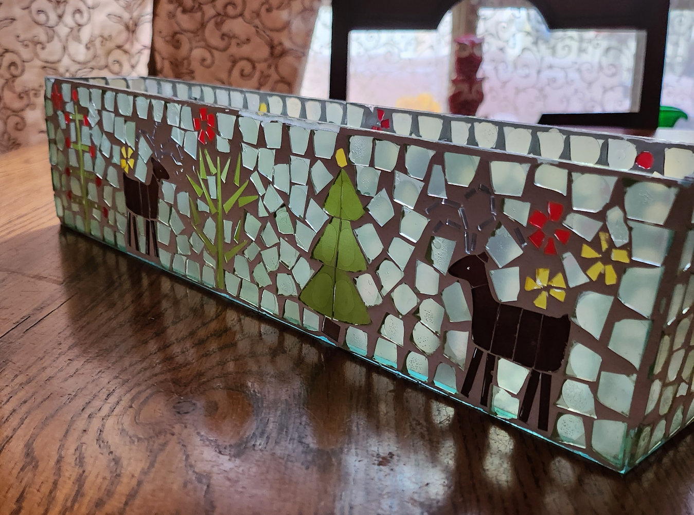 Chrismas/Holidays Stained Glass candle holder image indicator(3)