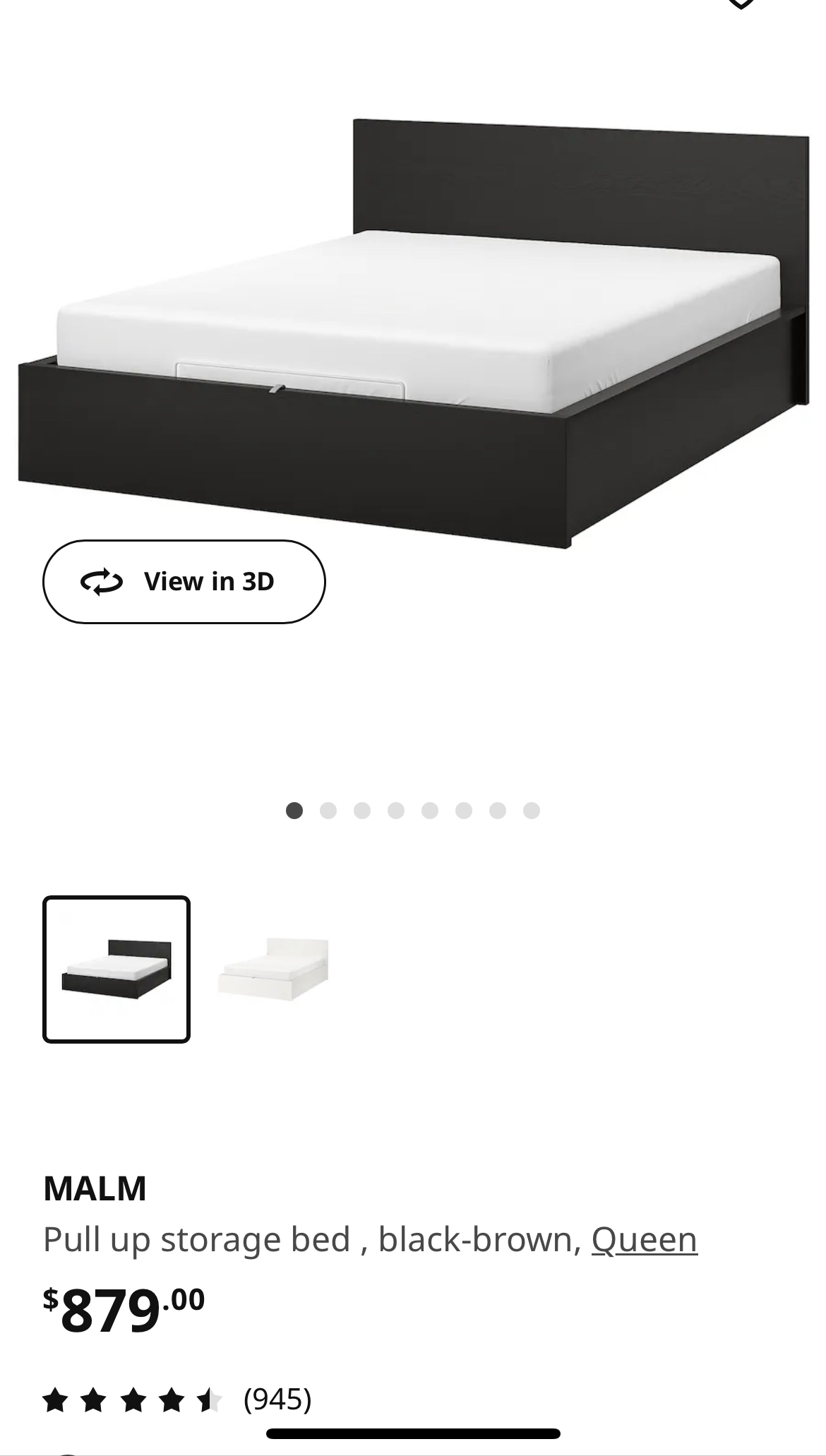 Malm Pull Up storage bed