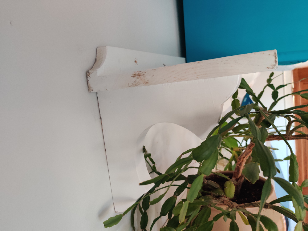 2 Long White Wood Wall Storage Shelves - photo 2