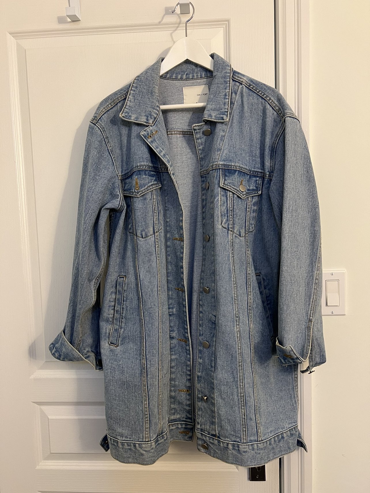 Oak + Fort Long denim jacket thumbnail