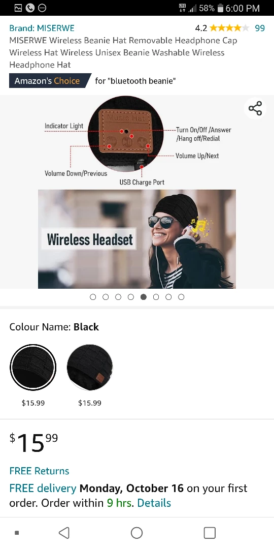 NEW!    MISERWE Wireless Beanie Hat - photo 5