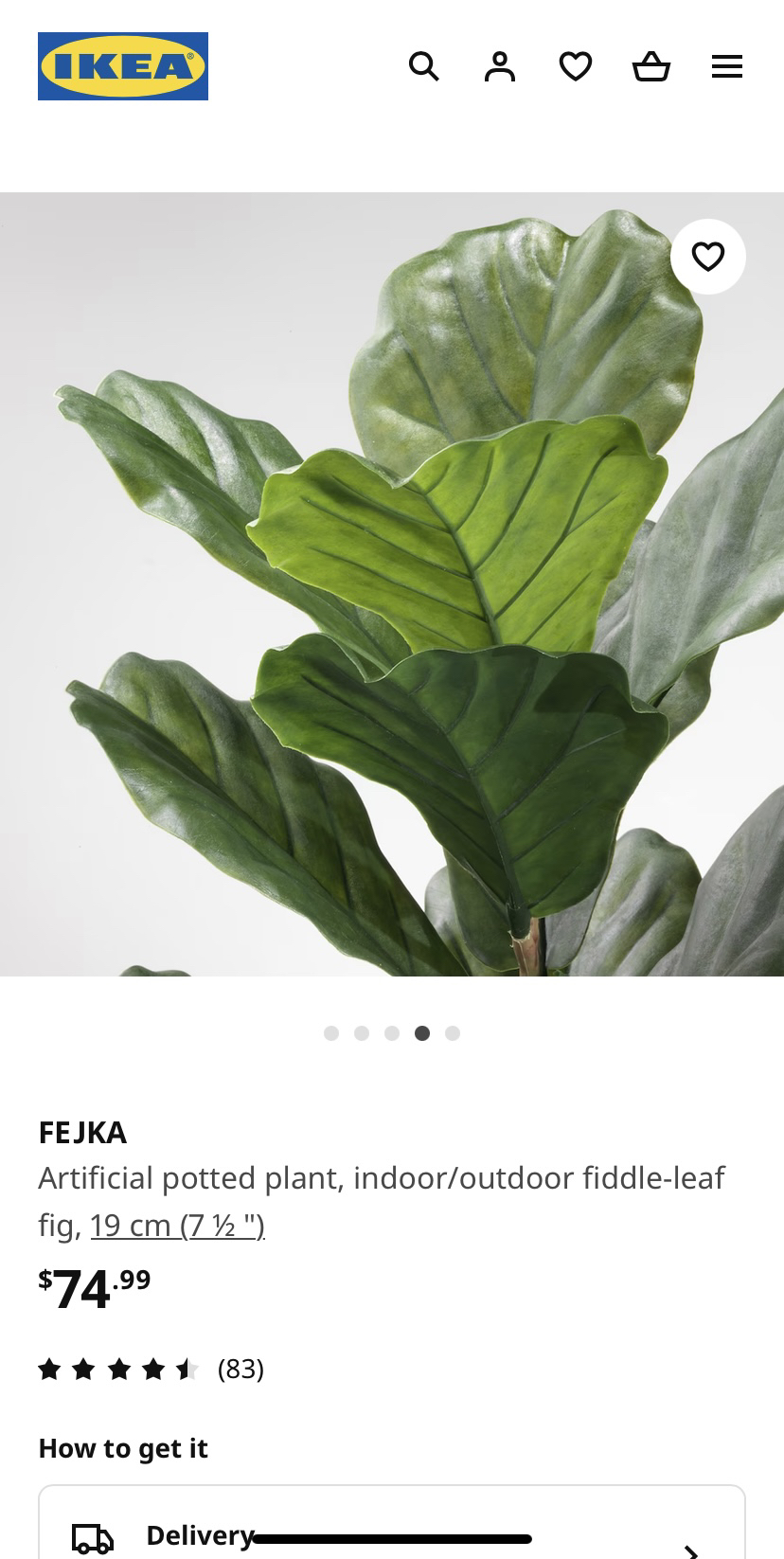 Ikea artificial plant - photo 2