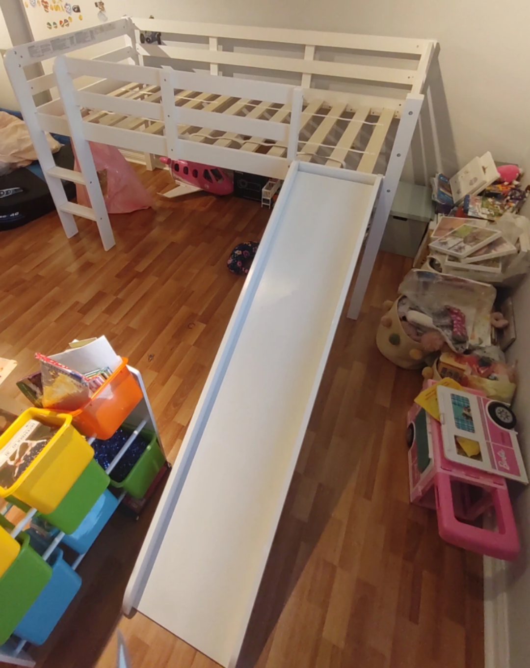 Kids loft bed w\slide thumbnail