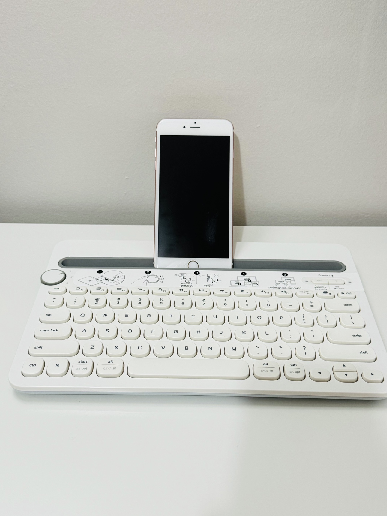 Logitech K480 Multi-Device Bluetooth Keyboard (white) - photo 2