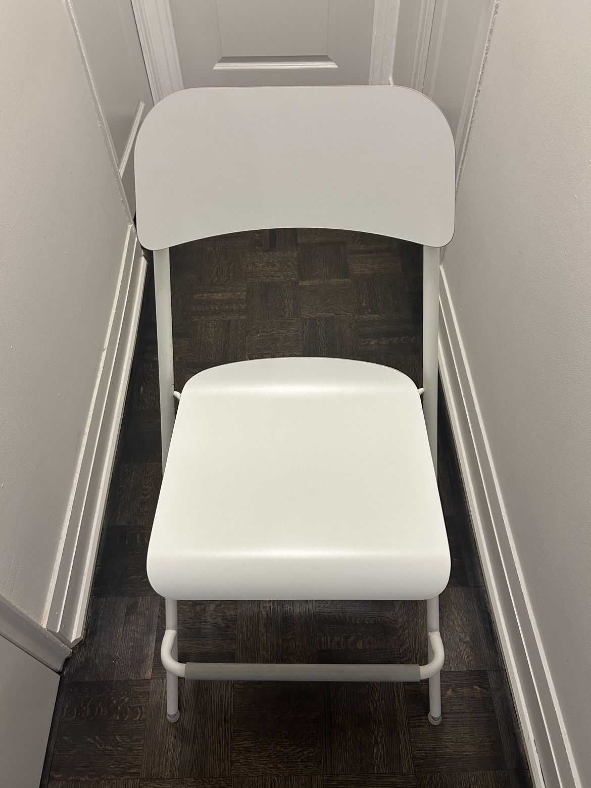 FRANKLIN Bar stool with backrest, foldable, white - photo 2
