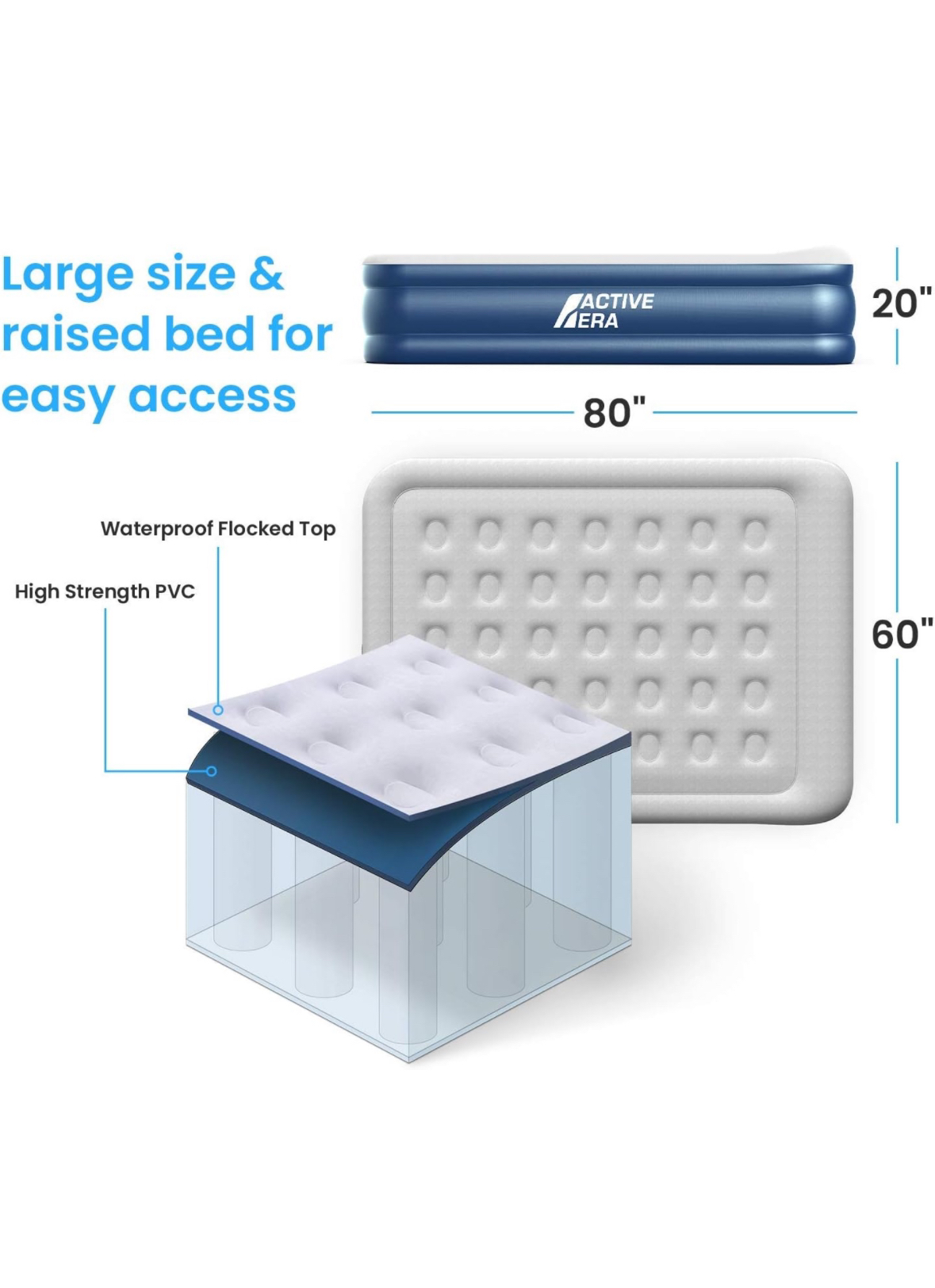 Active era air mattress Queen Size image indicator(2)