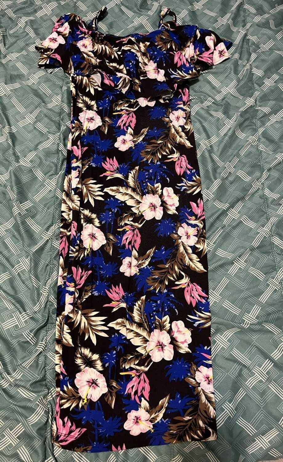 Women's Floral Off The Shoulder Midi/Maxi Dress